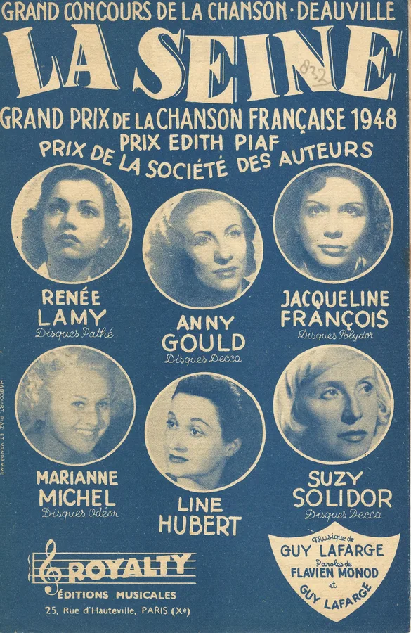 Cover for Marianne Michel | Renee Lamy | Guy Lafarge | La Seine | Accordion | Vocals