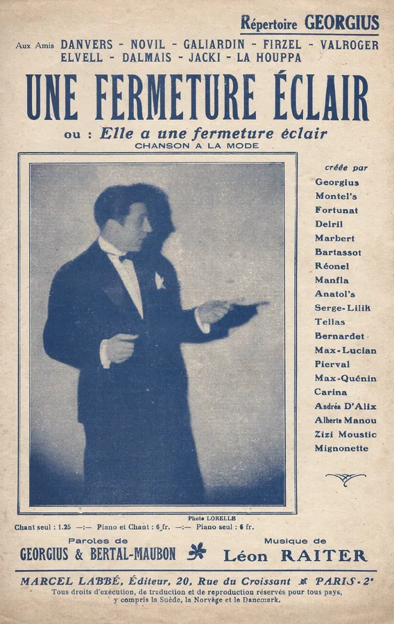 Cover for Leon Raiter | Georgius | Une Fermeture Eclair | Chanson