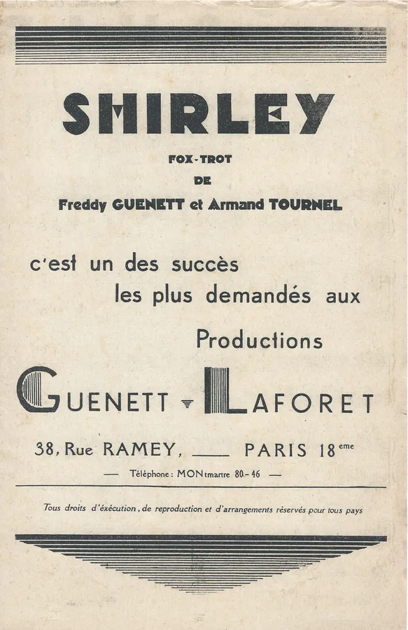 Cover for Armand Tournel | Shirley | Orchestra