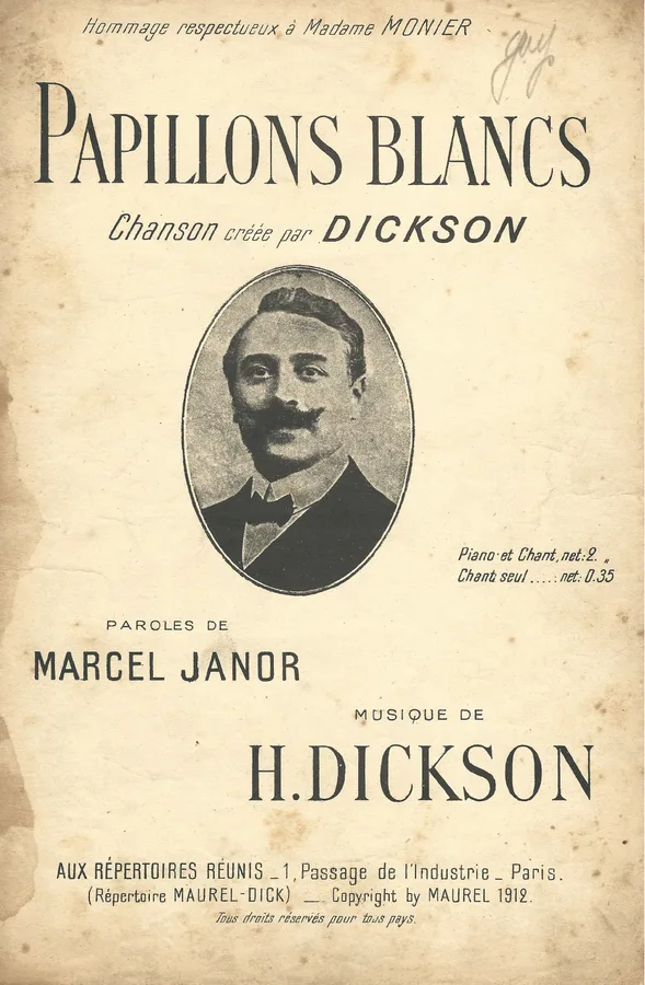 Cover for H. Dickson | Papillons blancs | Chanson