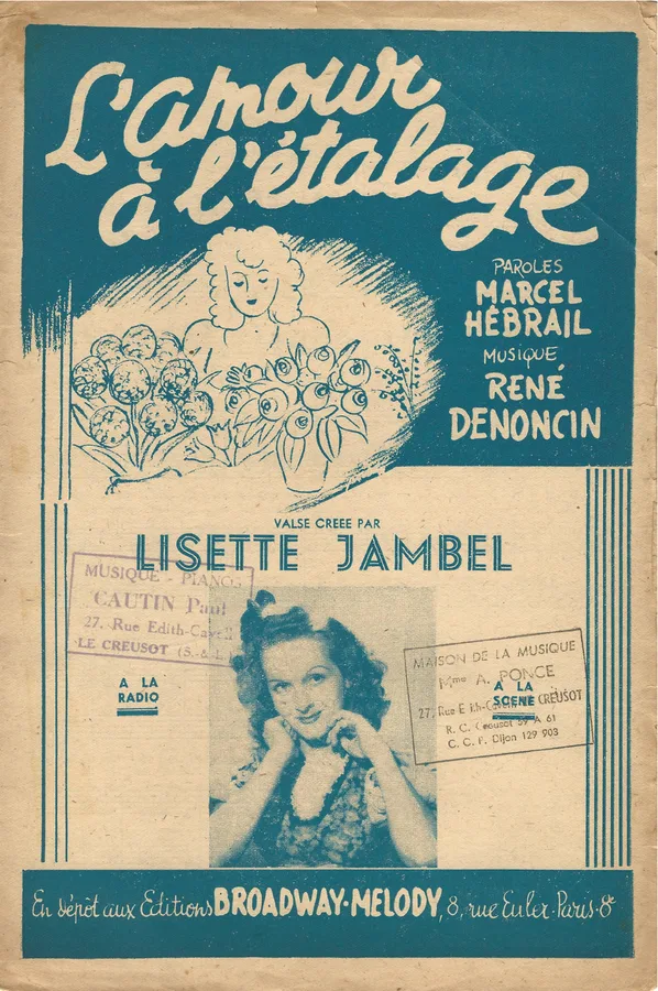 Cover for Lisette Jambel | Rene Denoncin | L'amour a l'etalage | Piano | Vocals