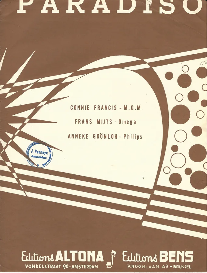 Cover for Wolfgang Zell | Connie Francis | Anneke Gronloh | Paradiso | Piano | Vocals