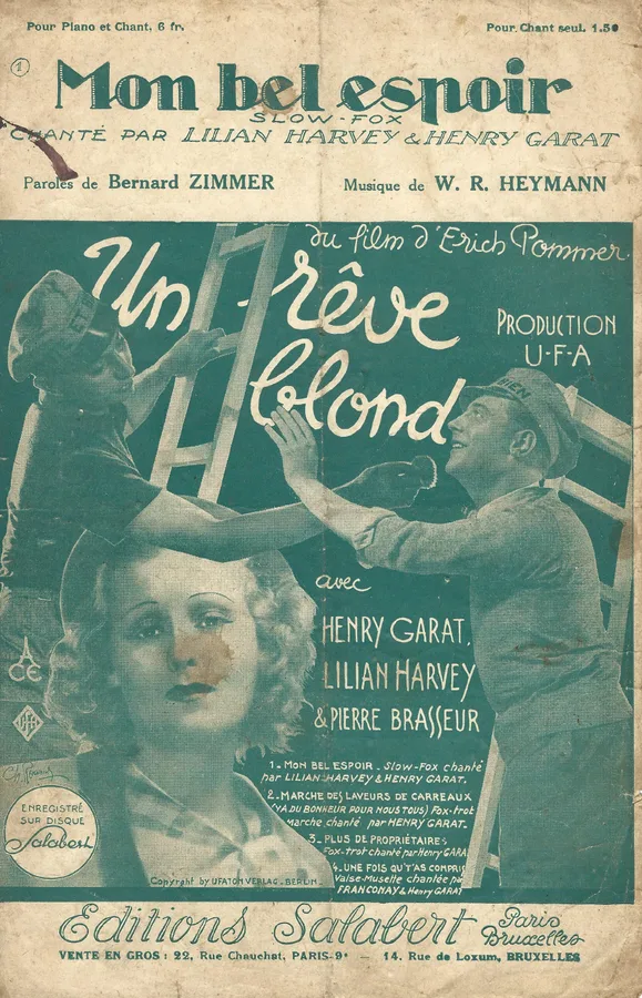 Cover for W.R. Heymann | Henry Garat | Mon bel espoir | Chanson