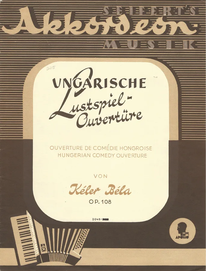 Cover for Keler Bela | Kurt Mahr | Ungarische Lustspiel Ouverture | Accordion