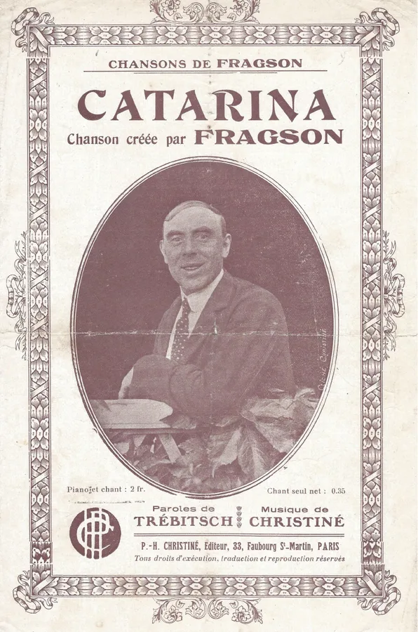 Cover for Henri Fragson | Henri Christiné | Catarina | Chanson