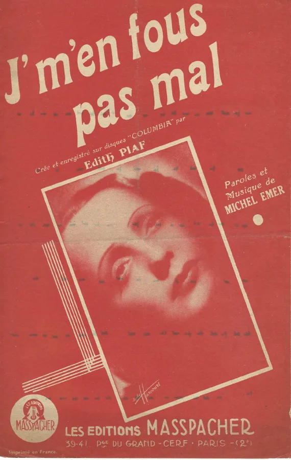 Cover for Edith Piaf | Michel Emer | J'm'en fous pas mal | Vocals