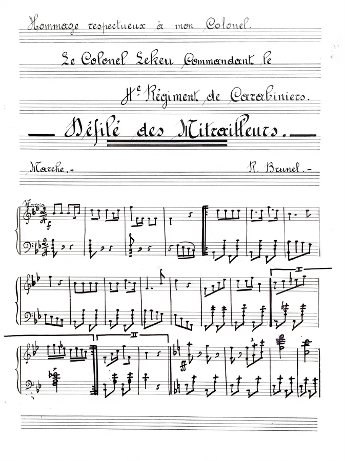 Cover for R. Brunel | Defile des Mitrailleurs | Piano