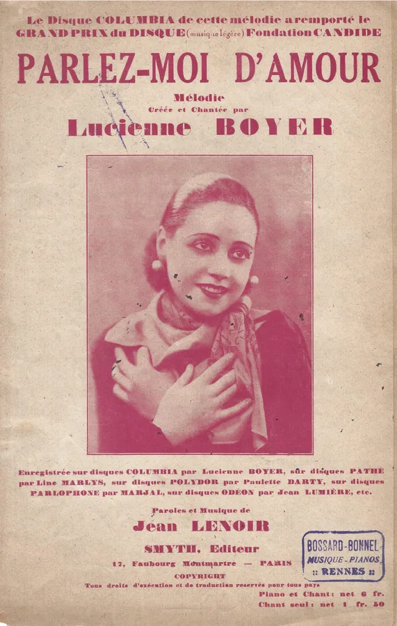 Cover for Jean Lenoir | Lucienne Boyer | Parlez Moi D'Amour | Chanson
