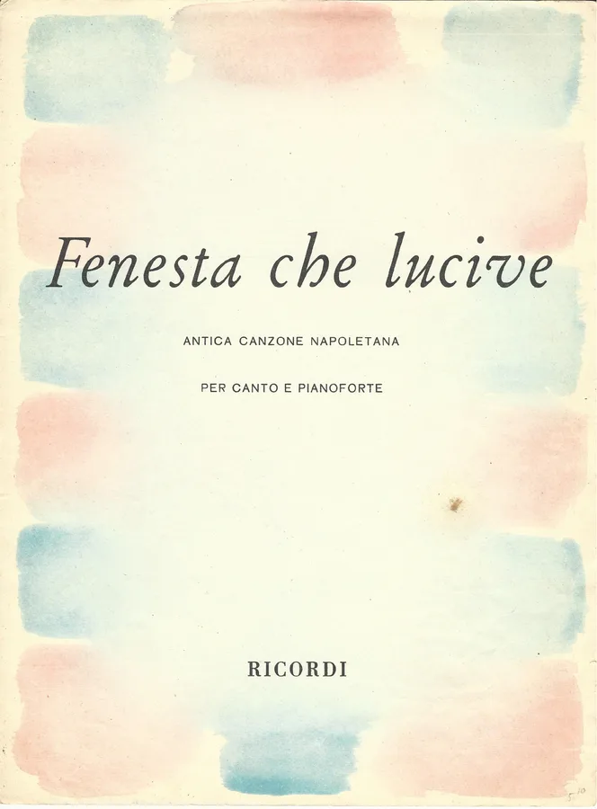 Cover for Matteo Palardi | Fenesta che lucive | Piano | Vocals