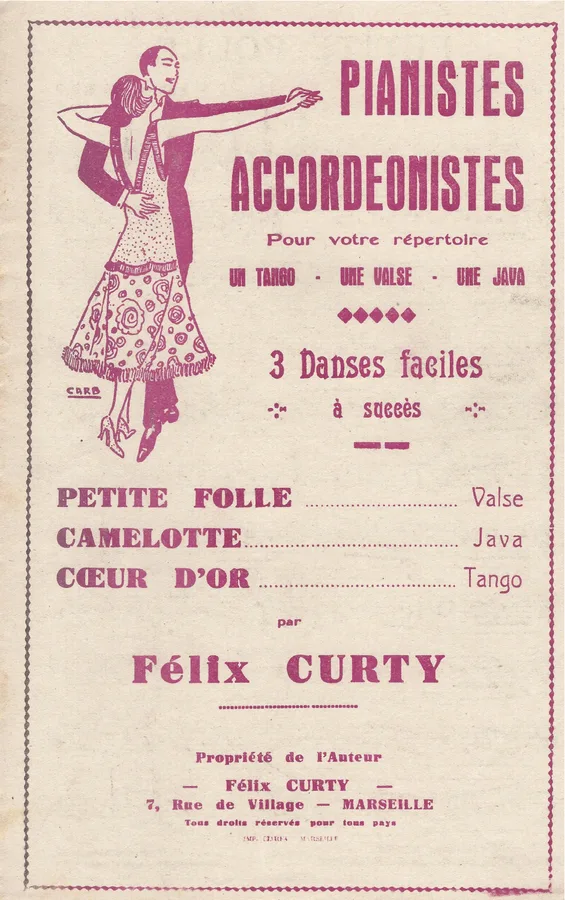 Cover for Felix Curty | Coeur D'or | Accordion