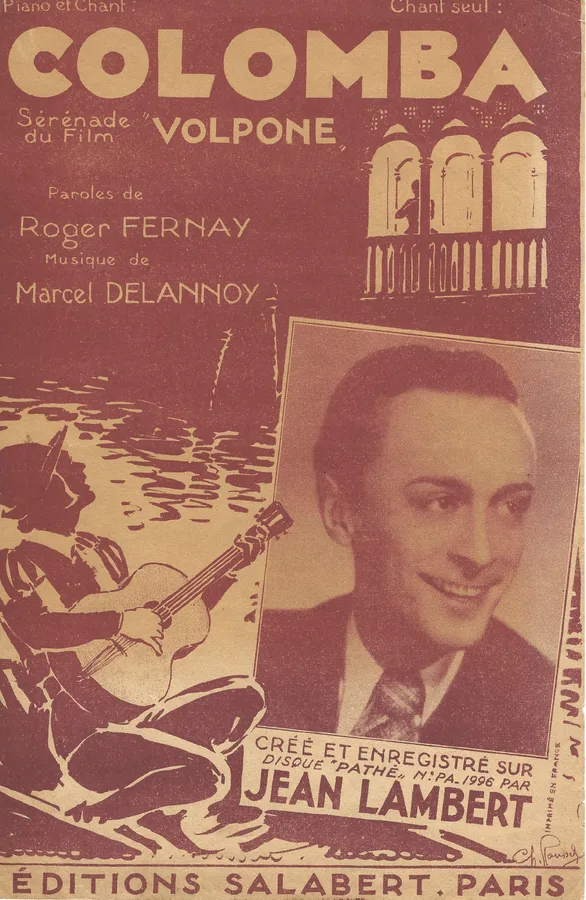 Cover for Jean Lambert | Marcel Delannoy | Colomba | Vocals