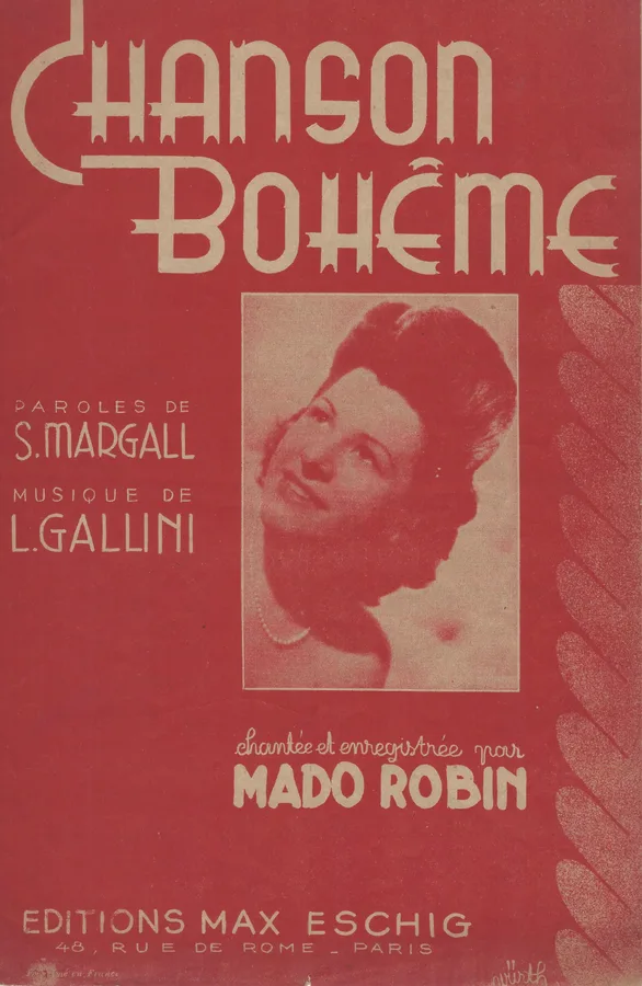 Cover for Mado Robin | L. Gallini | Chanson Boheme | Chanson