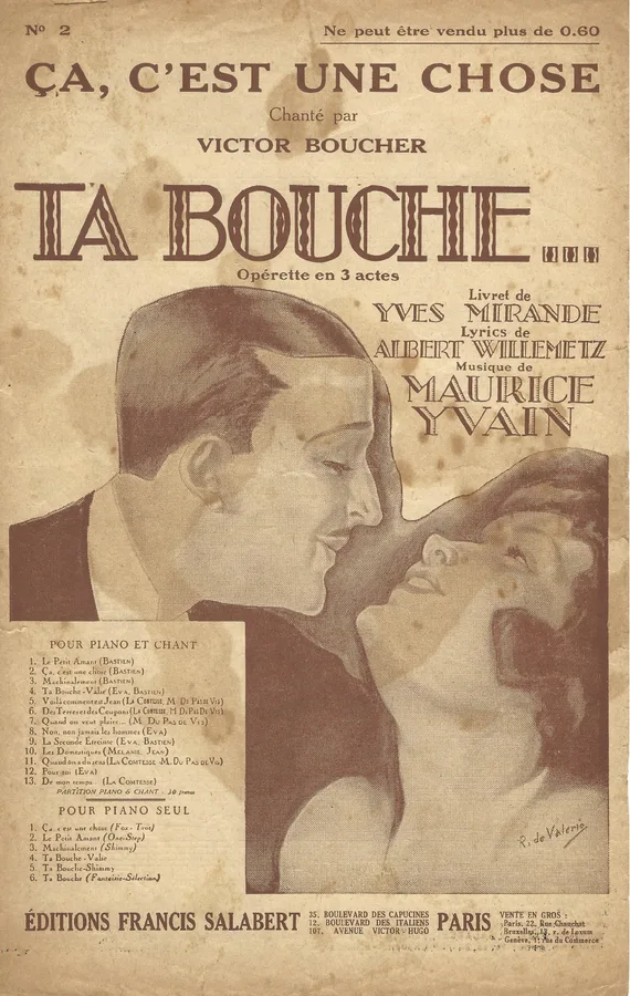 Cover for Victor Boucher | Maurice Yvain | Ca, c'est une chose | Vocals