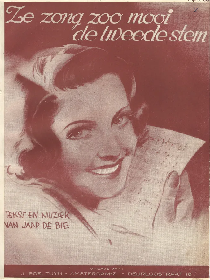 Cover for Jaap de Bie | Ze zong zoo mooi de tweede stem | Piano | Vocals