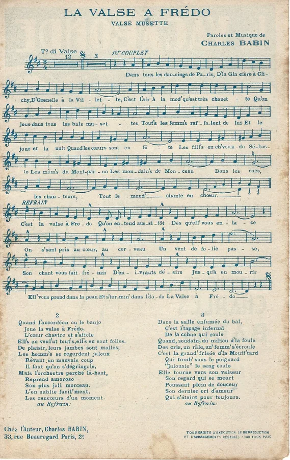 Cover for Charles Babin | La Valse a Frédo | Chant