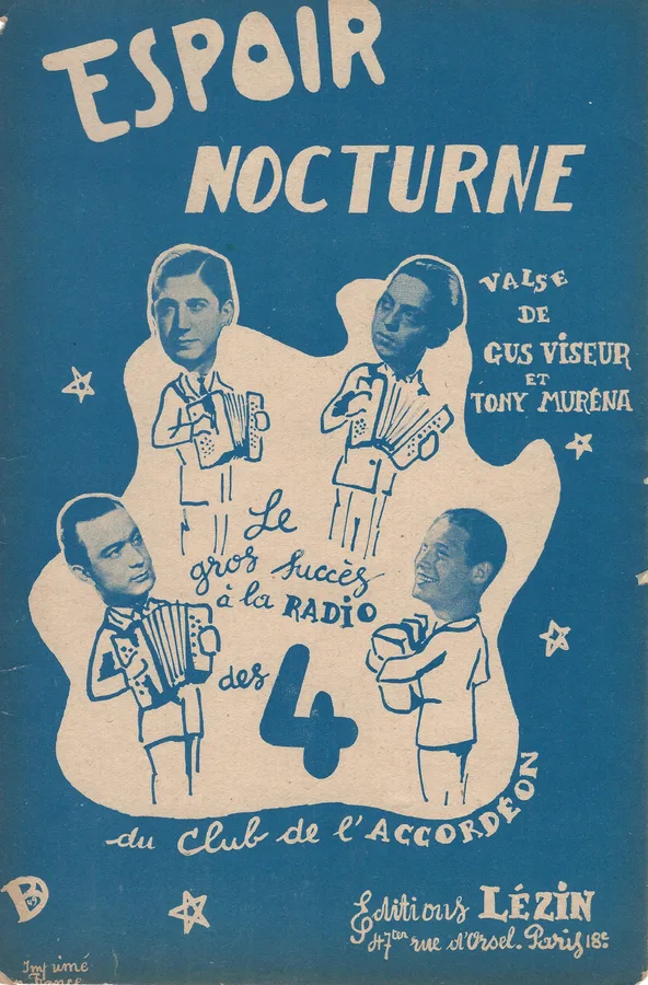 Cover for Gus Viseur | Tony Murena | Espoir Nocturne | Accordeon