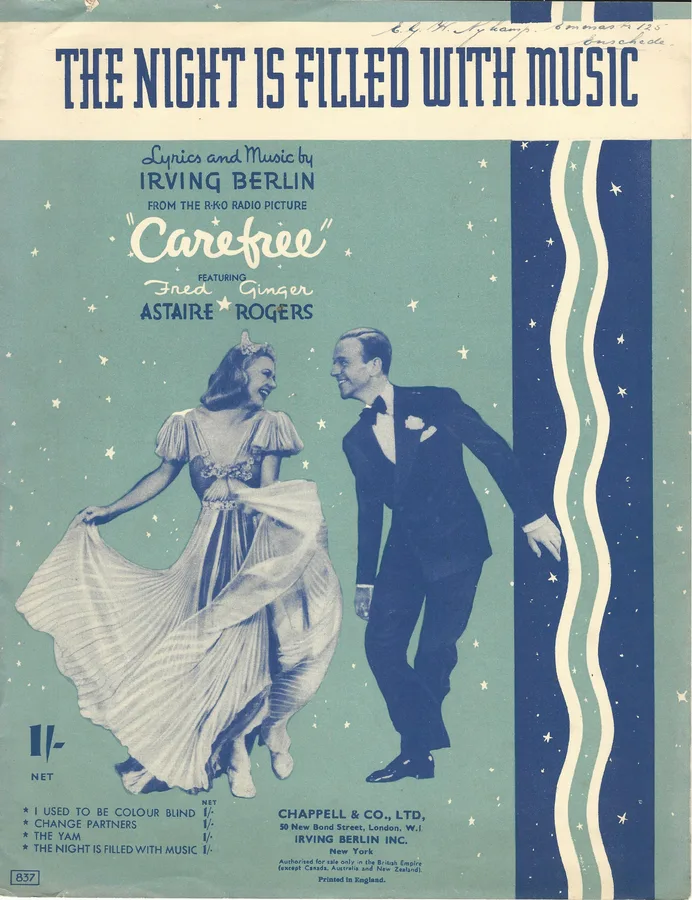 Cover for Fred Astaire | Ginger Rogers | Irving Berlin | The night is filled with music