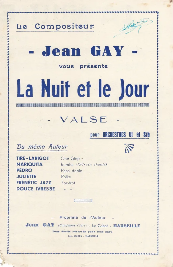 Cover for Jean Gay | La nuit et le jour | Piano