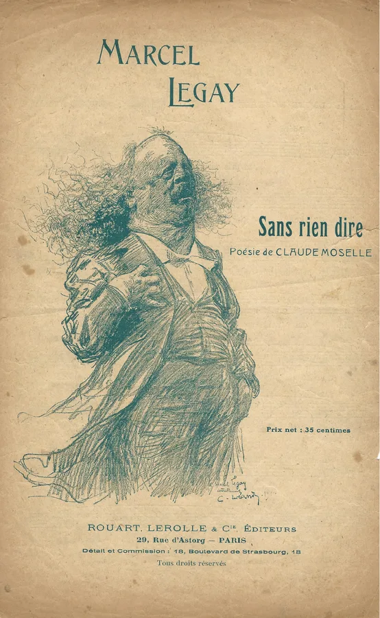 Cover for Claude Moselle | Marcel Legay | Sans rien dire | Chanson