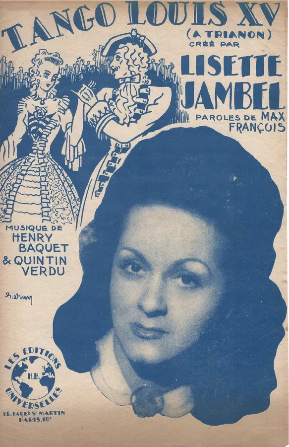 Cover for Lisette Jambel | Henry Baquet | Quintin Verdu | Tango Louis XV | Chanson