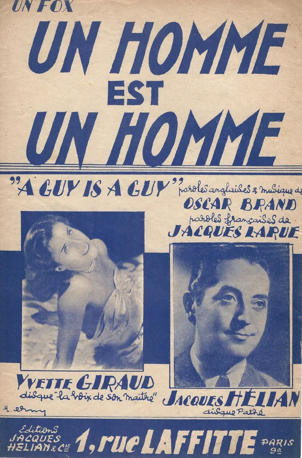Cover for Yvette Giraud | Oscar Brand | Un homme est un homme | Chanson
