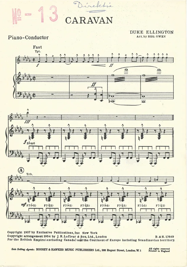 Cover for Duke Ellington | Caravan | Combo