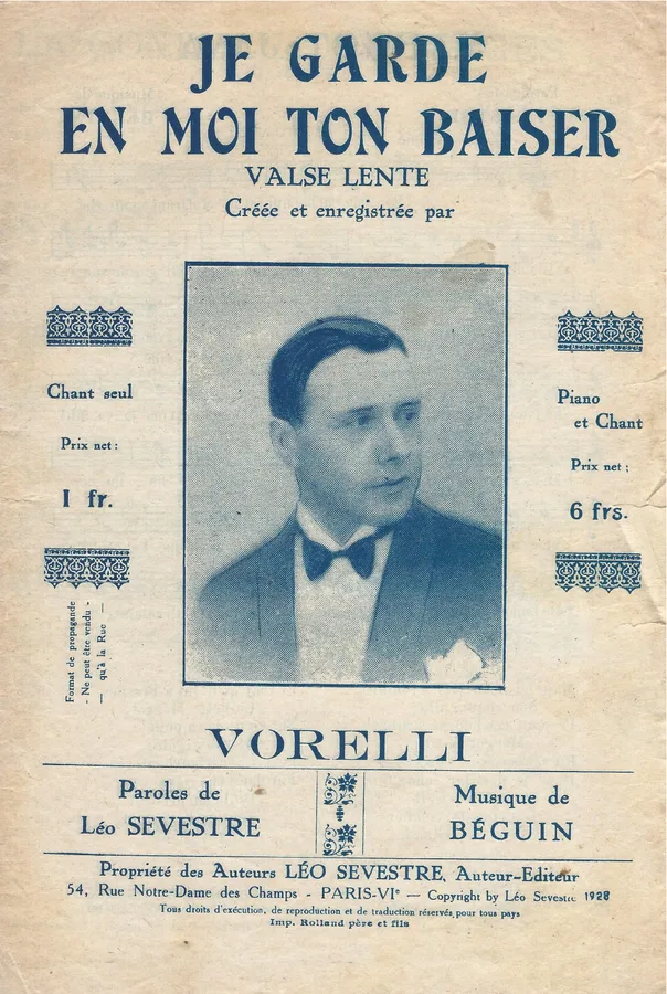 Cover for Vorelli | Beguin | Margot Java | Chanson