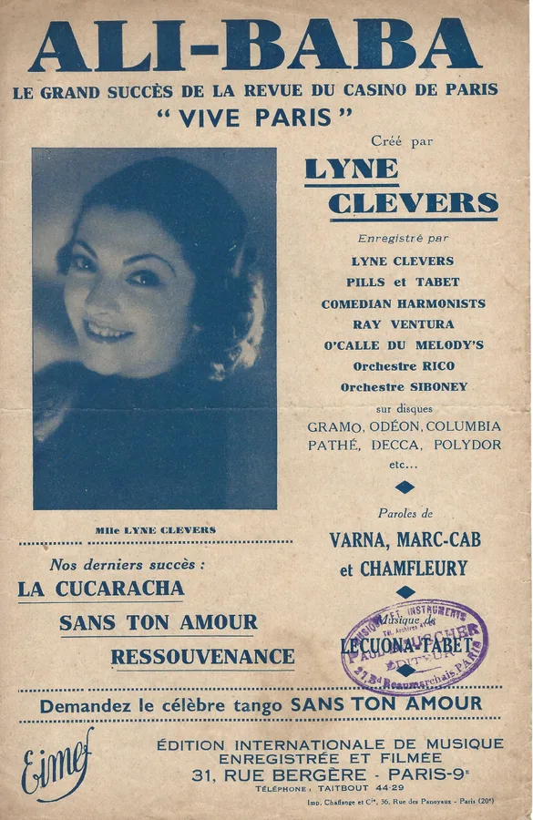 Cover for Lyne Clevers | Lecuona | Ali-Baba | Chanson