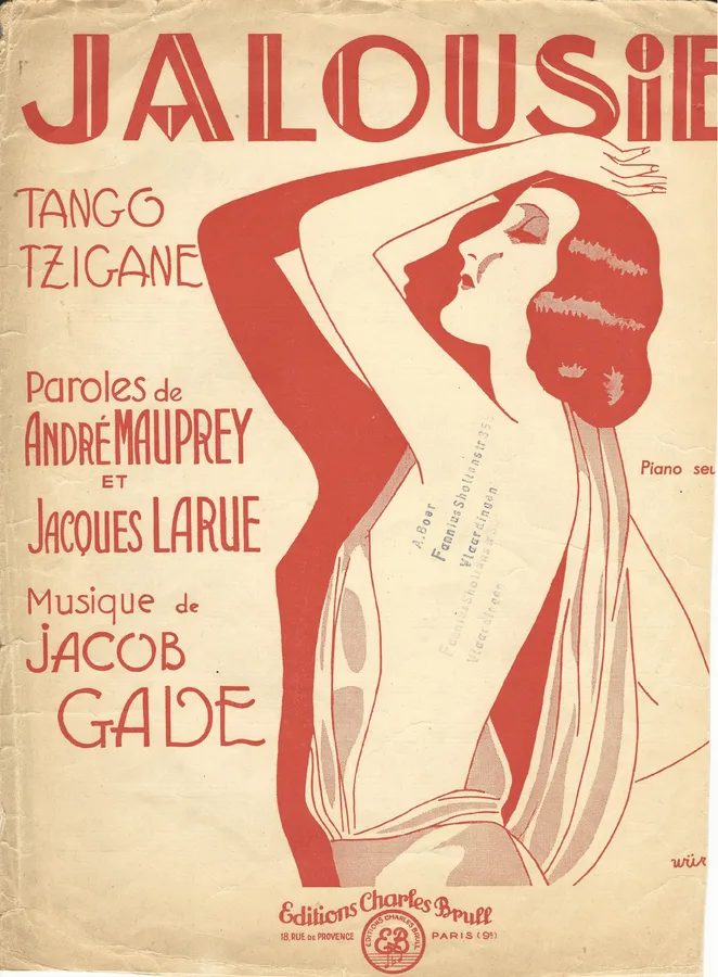 Cover for Jacob Gade | Andre Mauprey | Jalousie | Piano