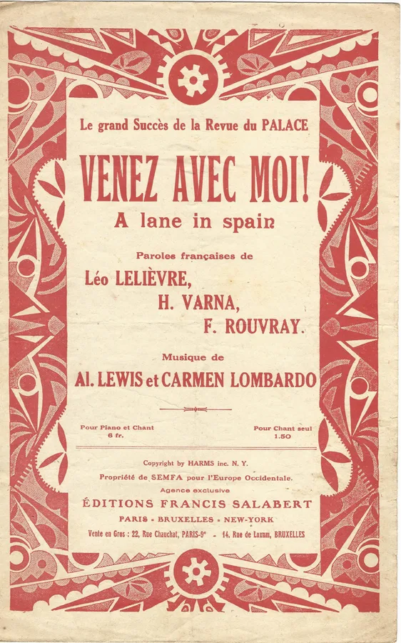 Cover for Al Lewis | Carmen Lombardo | Venez Avec Moi | Vocals