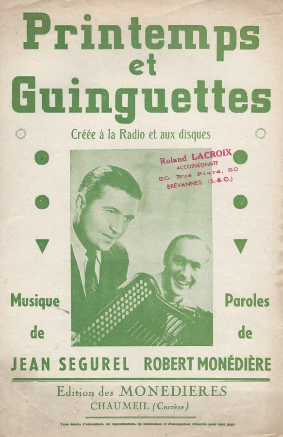 Cover for Jean Segurel | Printemps et Guinguettes | Accordeon