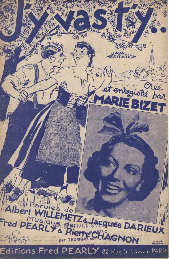 Cover for Marie Bizet | Fred Pearly | J'y vas t'y | Chanson