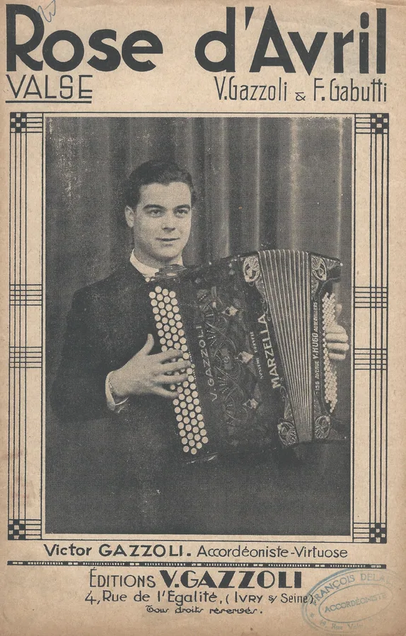 Cover for Victor Gazzoli | F. Gabutti | Rose d'Avril | Piano | Accordion