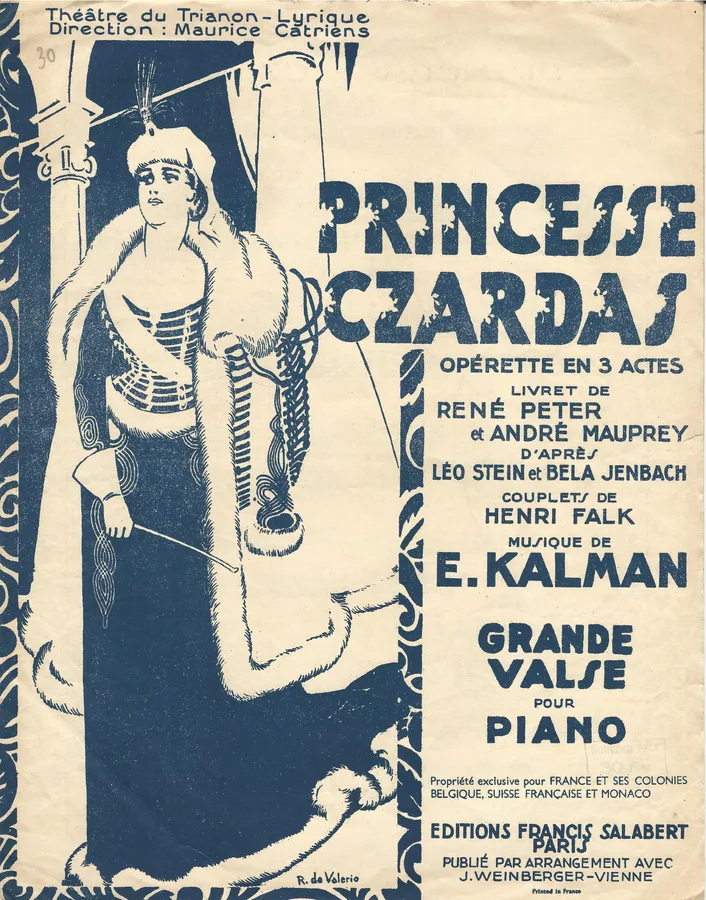 Cover for Emmerich Kalman | Princesse Czardas | Grande Valse | Piano