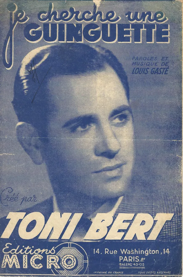 Cover for Toni Bert | Louis Gaste | Je cherche une guingette | Vocals