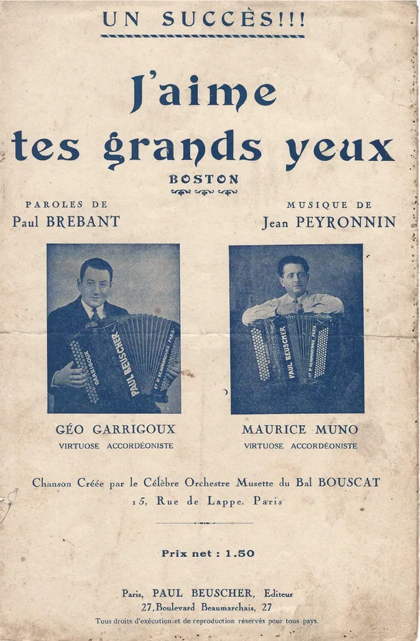 Cover for Jean Peyronnin | J'aime tes grands yeux | Chanson