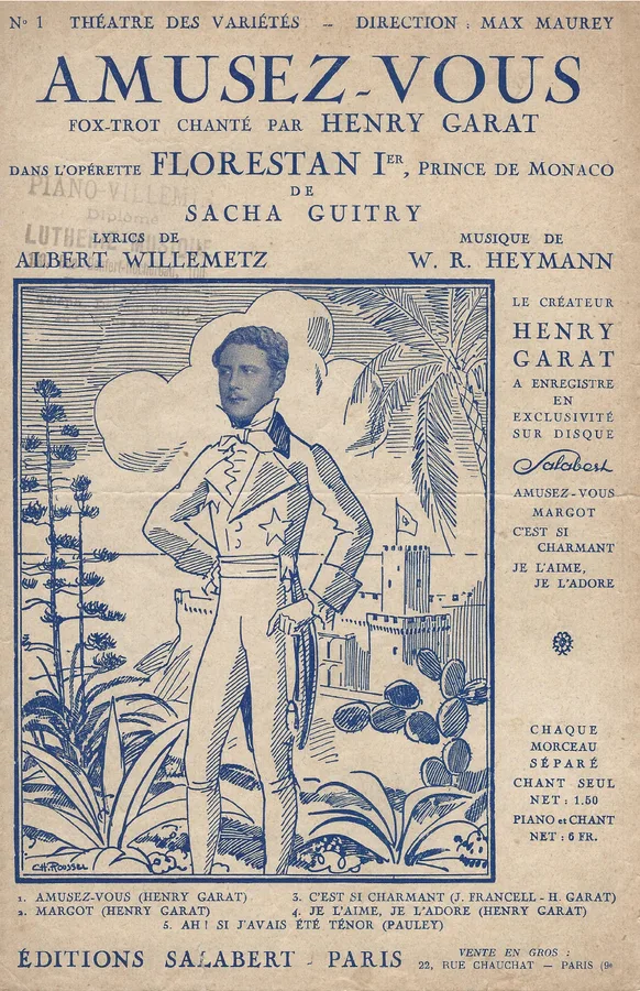Cover for Henry Garat | W.R. Heymann |  Amusez-Vous | Chanson