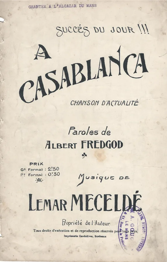 Cover for Lemar Mecelde | Albert Fredgod | A Casablanca | Vocals