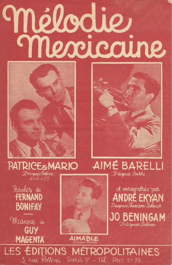 Cover for Patrice et Mario | Guy Magenta  | Melodie Mexicaine | Vocals