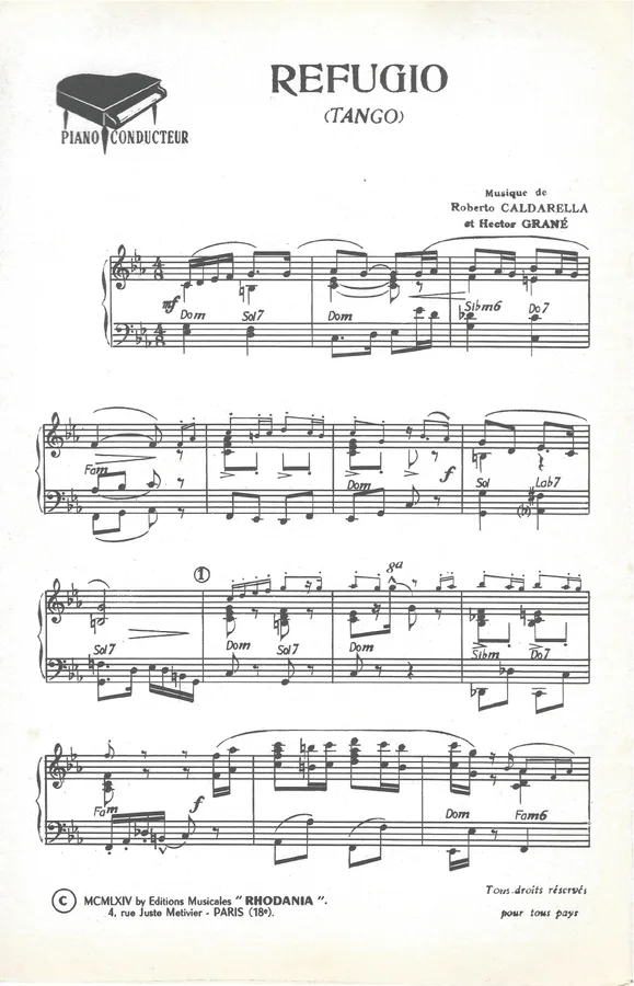 Cover for Hector Grane | Roberto Calderella | Refugio | Orchestra