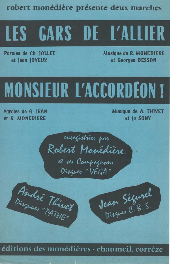 Cover for Andre Thivet | Jo Sony | Monsieur l'Accordeon! | Accordeon | Vocals