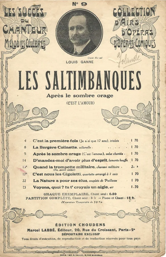 Cover for Louis Ganne | Maurice Ordonneau | C'est l'Amour | Chanson