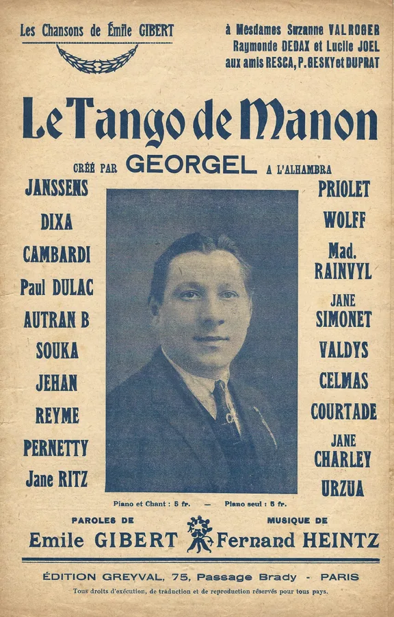 Cover for Georgel | Fernand Heinz | Le Tango de Manon | Chanson