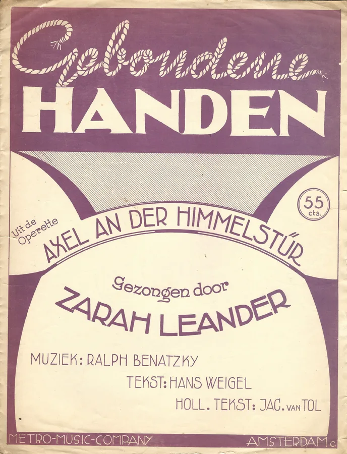 Cover for Zarah Leander | Ralph Benatzky | Gebundene Handen | Piano | Vocals