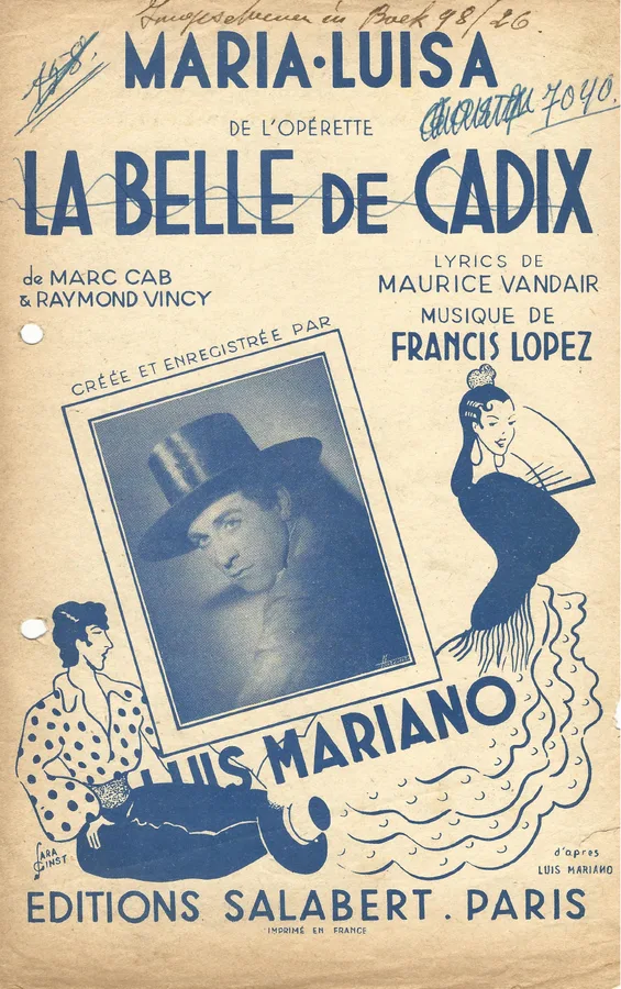 Cover for Francis Lopez | Louis Mariano | Maria Luisa | Accordion | Vocals