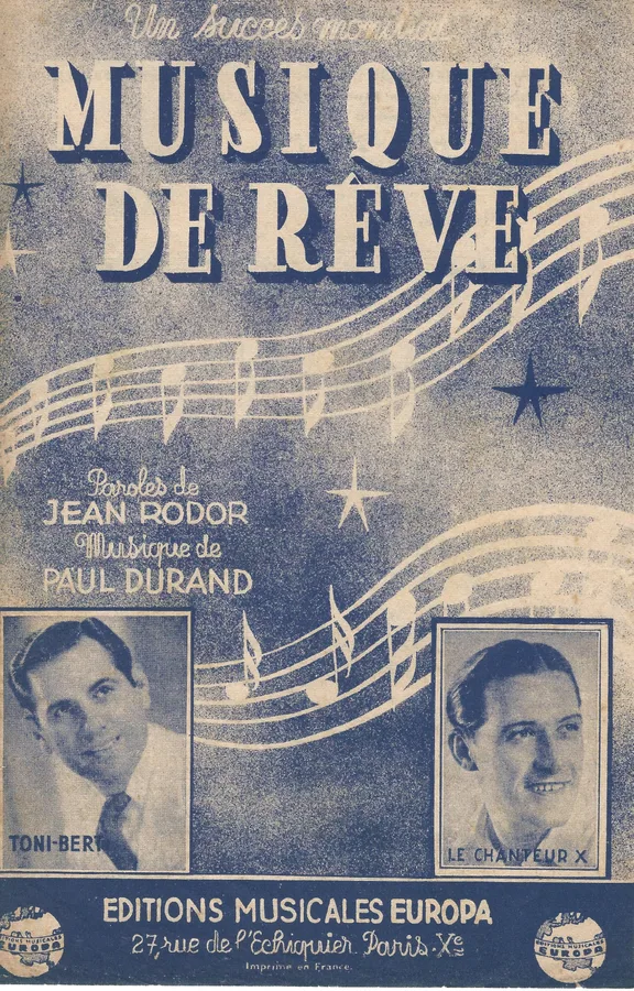 Cover for Toni-Bert | Paul Durand | Musique de Reve | Chanson
