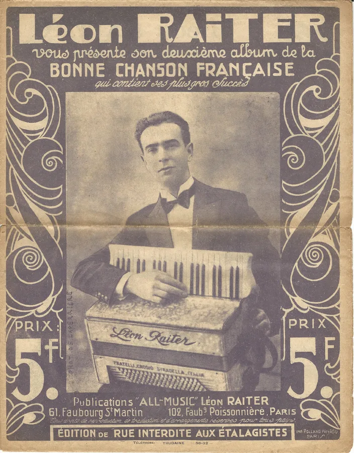 Cover for Leon Raiter | Bonne Chanson Francaise | Chansons | Accordion