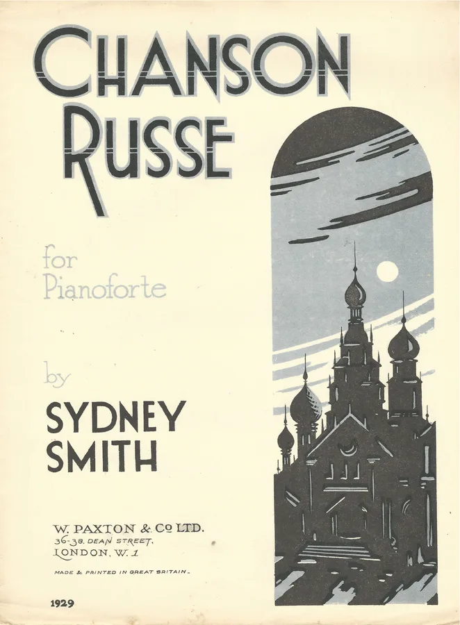 Cover for Sidney Smith | Chanson Russe Op. 31 | Piano