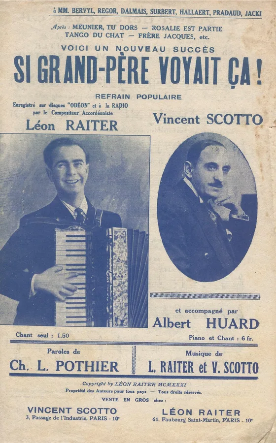 Cover for Vincent Scotto | Leon Raiter | Si Grand Pere Voyait Ca! | Chanson
