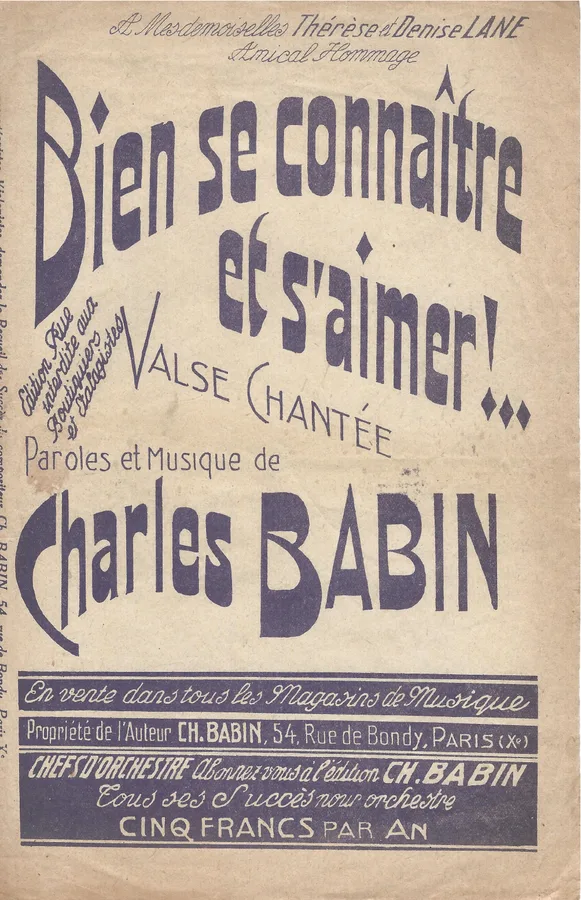 Cover for Charles Babin | Bien se connaitre et s'aimer | Chanson | Vocals